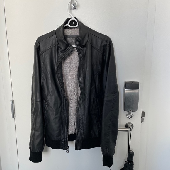 Calvin Klein Faux Leather Jacket - Picture 1 of 3